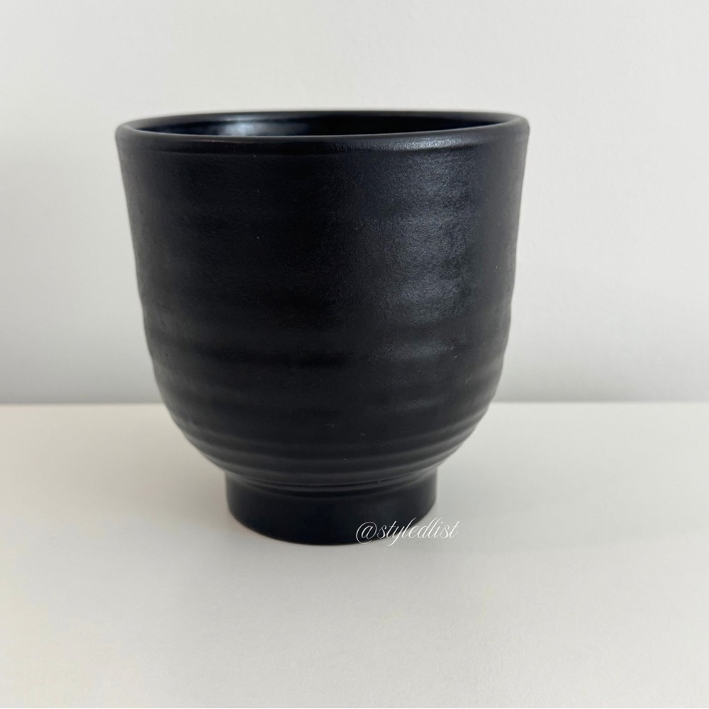 CB2 Santino Terracotta Indoor Planter Black